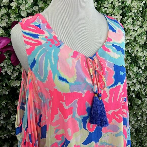 Lilly Pulitzer Playa Hermosa Benicia Cold Shoulder Tunic Dress - Picture 5 of 12